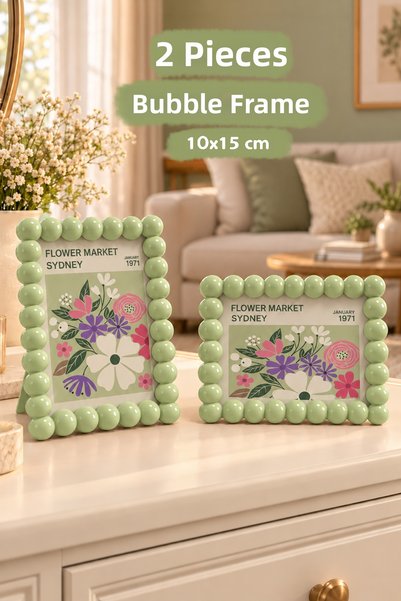 Meleni Home 2-Piece Bubble Frame - Adjustable Photo Picture Frame with Hangin...