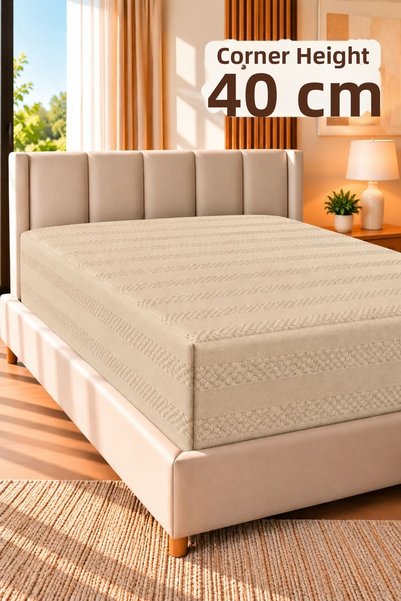 ANİSAHOME Jakarli Elastic Bed Sheet Corner Height 40 cm - Single-Dual Size