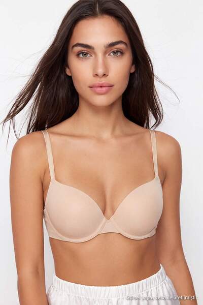Trendyol Collection حمالة صدر تي شيرت ميكرو فلات بوش أب من تين سينجل THMAW27S...
