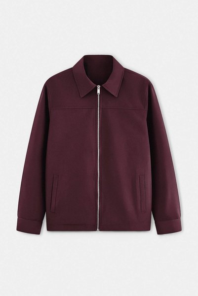 Trendyol Collection Burgundy Regular Fit Shirt Collar Inside Pocket Formal Me...