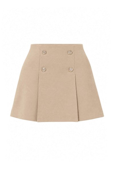 Trendyol Collection Khaki Button Detailed Mini Skirt Twoaw27Et00150