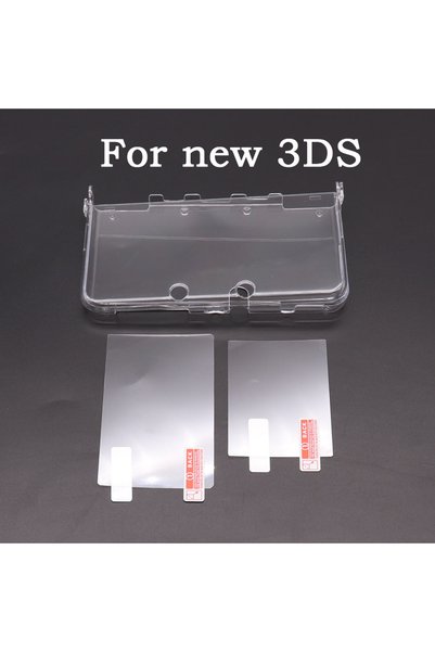 TingDong For New 3DS Plastic Clear Crystal Shell Skin Case Cover For New 2DS ...
