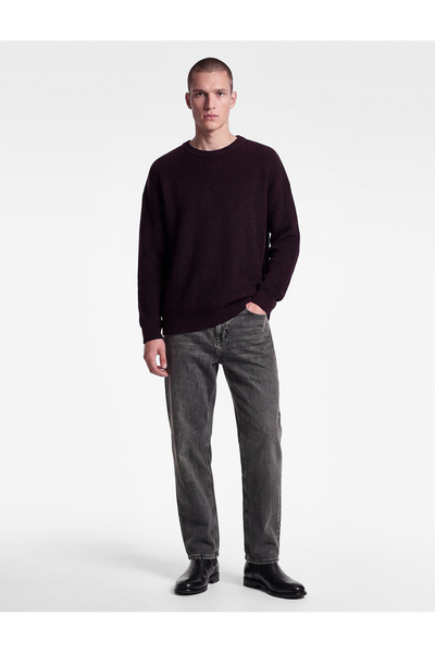 Koton Crew Neck Long Sleeve Comfortable Fit Knitwear Sweater