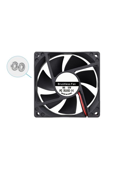 Choice 12V Dual Ball DC 12V 24V 8025 Fan 80mm X 80mm X 25mm Brushless Cooling...