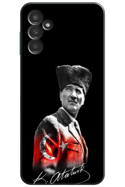 Zebana Samsung Galaxy A34 Compatible Case Mustafa Kemal Atatürk Design V2 Sil...