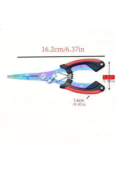 Choice Red 1pcMulti-Functional Fishing Pliers & Gripper - Stainless Steel Hoo...
