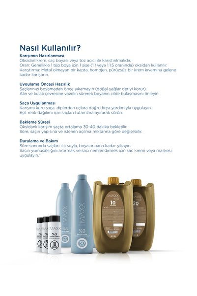 MAXX DELUXE 20 Volüm Oksidan Krem %6 Developer 1000 ml