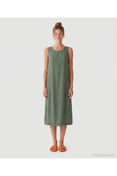 Yargıcı Relaxed Fit Crew Neck Sleeveless Dress