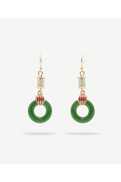 Yargıcı Glass Stone Detailed Dangle Earrings