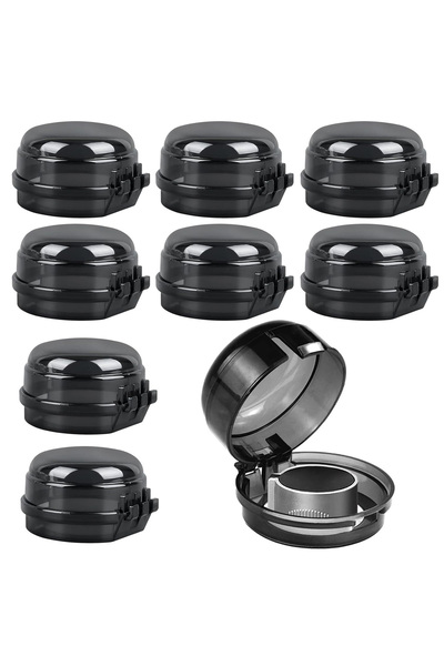 Choice 4pcs Black 4/8pcs Stove Knob Cover Clear Black Universal Size Gas Knob...