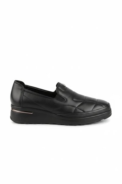 Gondol Genuine Leather Anatomical Sole Comfortable Daily Shoes Ndr.27004 Black