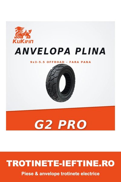KuKirin Anvelopa Plina G2 Pro 9x3-5.5 Offroad – Fara Camera, Zero Pene
