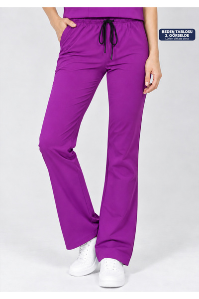 Simirna Üniforma R O N D a – Byzantium Purple High Waist Spanish Leg Medical ...
