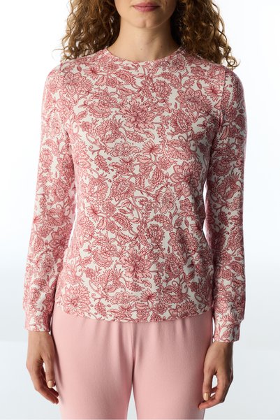 Penti Pembe Countryside Baskılı Çiçekli Uzun Kollu Tişört Pijama Üstü