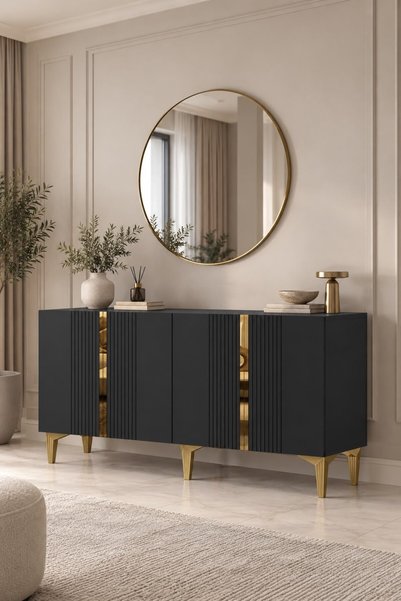 Dekortis Home Dekor 150DHDK10AA FİONA PLEKSİ LAZER DESEN KAPAKLI KONSOL TV SE...