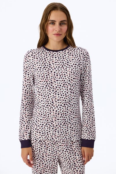 Penti Mor Midnight Mood Baskılı Uzun Kollu Tişört Pijama Üstü