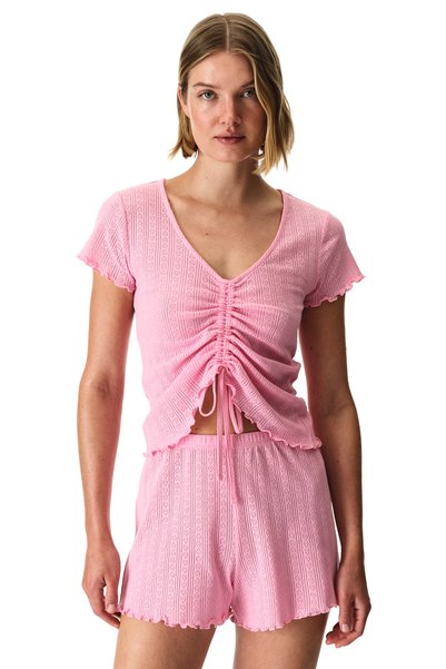Penti Roze Rosalie Pointel kratke rukave i kratke hlače pidžama set