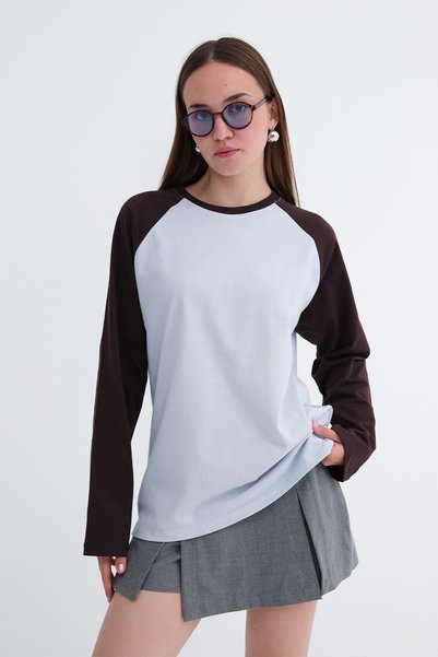 Addax Uzun Kollu T-shirt B9074