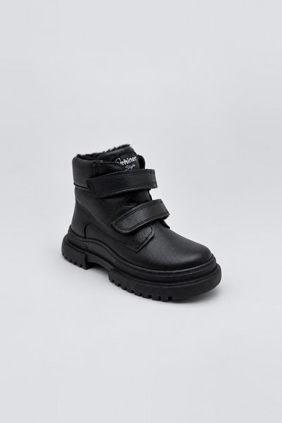 Tekiner Genuine Leather Unisex Children's Boots Black