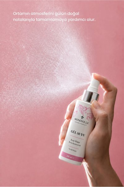 Monoville Gül Suyu 100 ml Sprey Başlıklı (Rose Water)