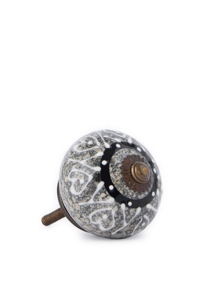 Yargıcı Geometric Patterned Ceramic Drawer Handle (4X4 cm)
