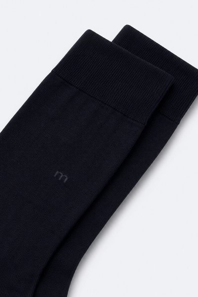 Morven Men's Black Bamboo Plain Pattern Socks