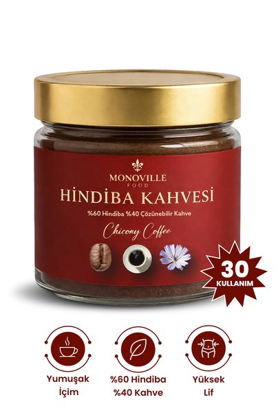 Monoville Hindiba Kahvesi 75 gr %60 Hindiba %40 Kahve Cam Kavanoz ( Chicory C...
