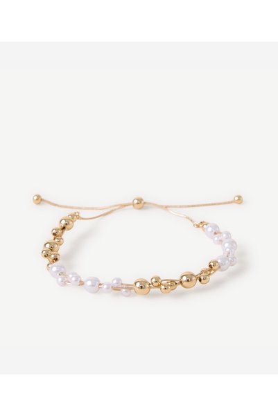 Yargıcı Acrylic Pearl Combination Chain Bracelet