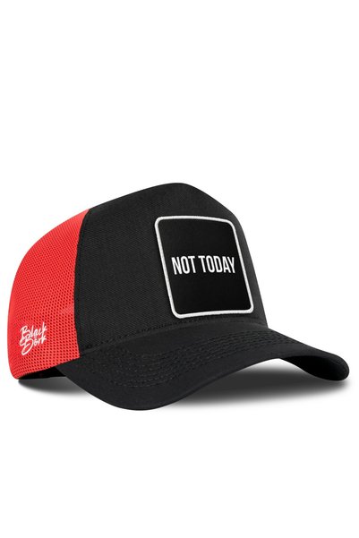 BlackBörk Not Today Logo Cordura Black-Red Trucker Hat