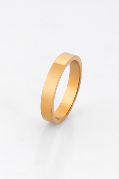 UKHWD SUPPLY 316L Steel Plain Thin Flat Men's Ring Ka1360Al