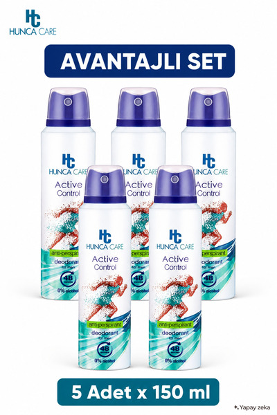 Hunca Care Active Control Erkek Deodorant 150 ml – Gün Boyu Etkin Ferahlık 5 ...