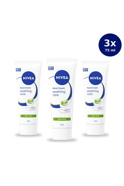 NIVEA Cremă de mâini cu Aloe Vera, cu absorbție rapidă, 75 ml X3