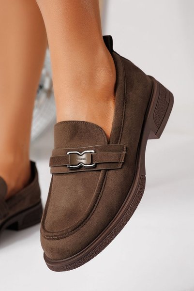 Zaira Pantofi casual dama maro din piele ecologica intoarsa Cassia #24901 - 40