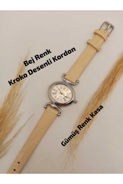 Ricardo New Fashion Women's Wristwatch, Silver Color Case, White Roman Numera...