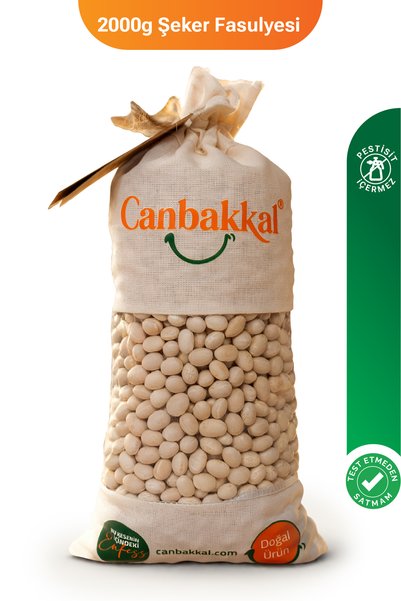 Canbakkal Yerli Şeker Fasulyesi 2 kg / İnce Kabuklu, Pestisit Analizli