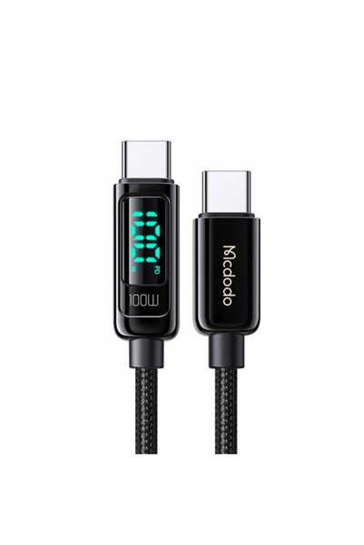 Mcdodo Cablu Date si Incarcare USB-C - USB-C CA-8820 Display, 100W, 1.2m, Negru