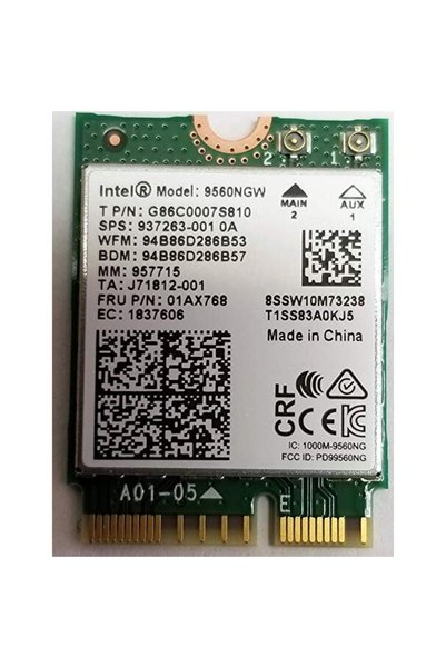 Intel Adaptor LAN wireless Dual Band Wireless AC 9560 M.2 (Vrac)