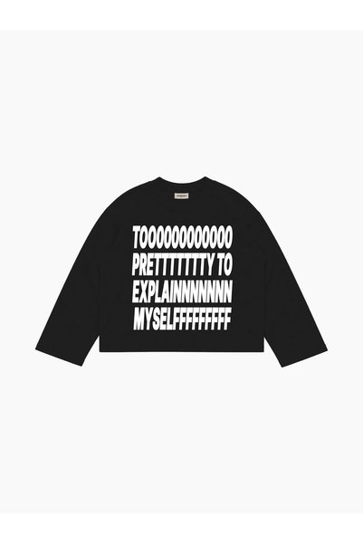 lethestudios Too Pretty Uzun Kollu T-Shirt