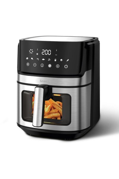 Samus Friteuză cu aer cald AF6.5B-S1700DW, 6,5 L, 1700 W, Afișaj electronic, ...