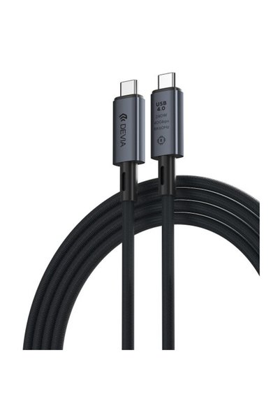 Devia Cablu Date si Incarcare USB-C - USB-C EC641, 240W, 1m, Negru