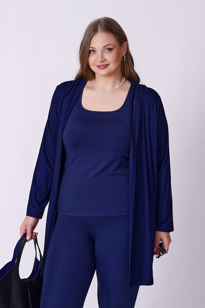 Büyük Moda Combed Cotton Hooded Soft Cardigan