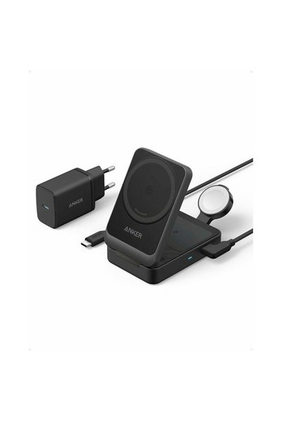 Anker Incarcator wireless Anker, "MagGo" 15W, 3-in-1, pliabil, 3 x wireless, ...