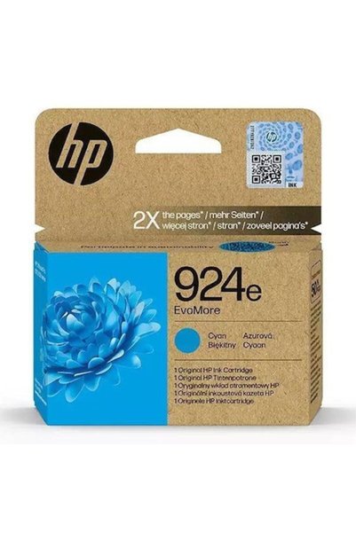 HP 4K0U7NE 924E EVOMORE CYAN Cerneală Originală CRG