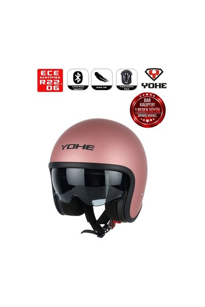 Yohe MOTOSİKLET KASKI 880-MATT-ROSE-GOLD