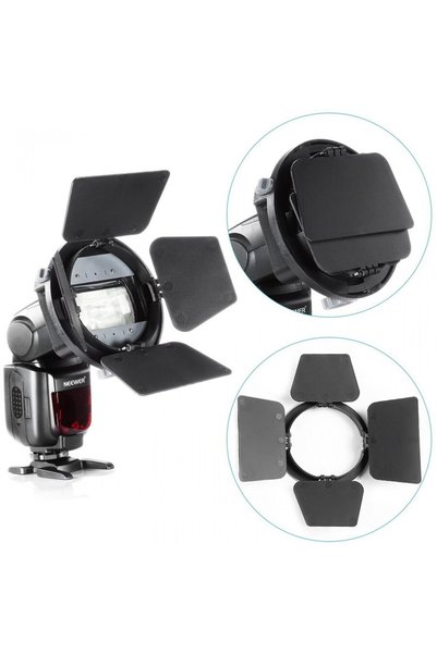 FALCON EYES Barndoor (voleti) pentru blitz pe patina cu adaptor universal Fal...