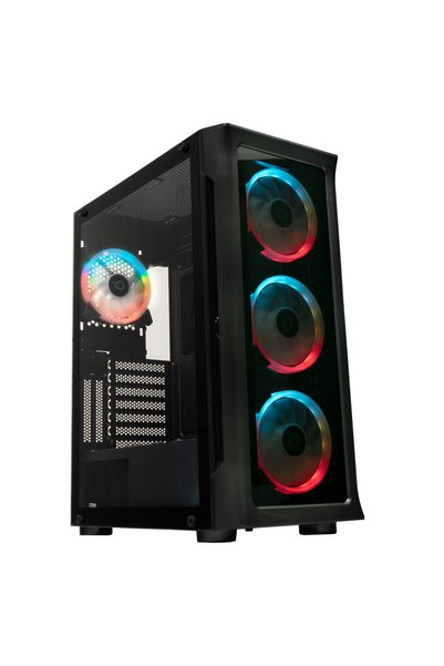 Spacer SP-GC-SHIELD, Mid-Tower, fără sursă, ATX, Negru