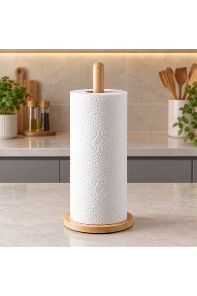 umut züccaciye Luxury Bamboo Paper Towel Holder