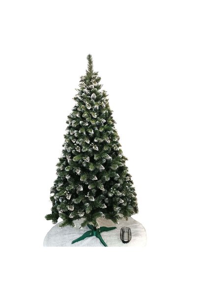 MyOfficeShop Brad artificial de Crăciun Deluxe, înzăpezit cu cristale și meri...