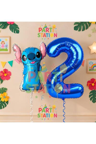 Parti Station Lilo Stitch Balloon Concept 2 Year Old Birthday Balloon Set
