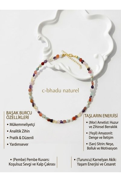 c-bhadu naturel Certified Amorphous Virgo Sign Natural Stone Necklace (Amazon...